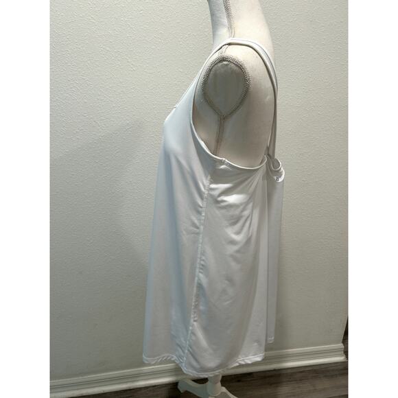 ID Ideology Womens Plus Sz 1X Tennis Dress White Workout Stretch Built In Shorts - Picture 3 of 8